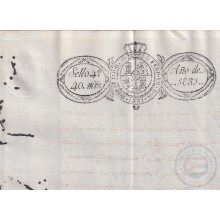 1831-PS-1 ESPAÑA SPAIN REVENUE SEALLED PAPER PAPEL SELLADO 1831 SELLO 4to.