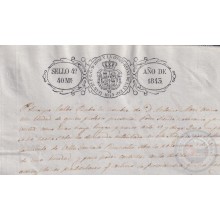 1843-PS-1 ESPAÑA SPAIN REVENUE SEALLED PAPER PAPEL SELLADO 1843 SELLO 4to.