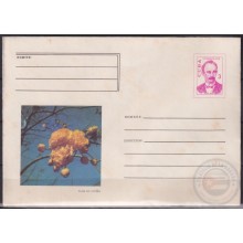 1975-EP-101 CUBA 1975 3c POSTAL STATIONERY COVER. FLOR DE OTOÑO FLOWER.
